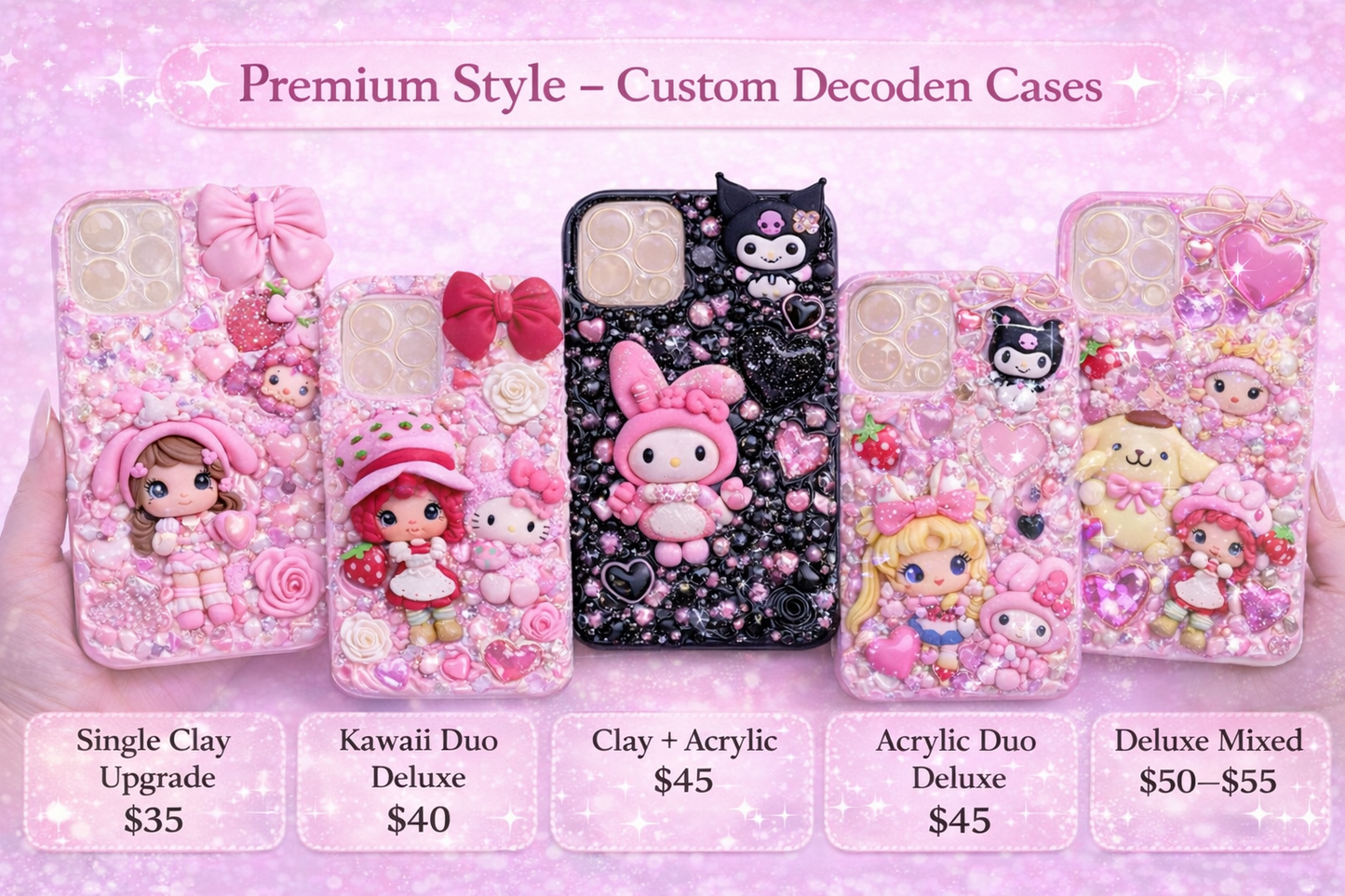 Premium Style ✨ – Custom Decoden Phone Case