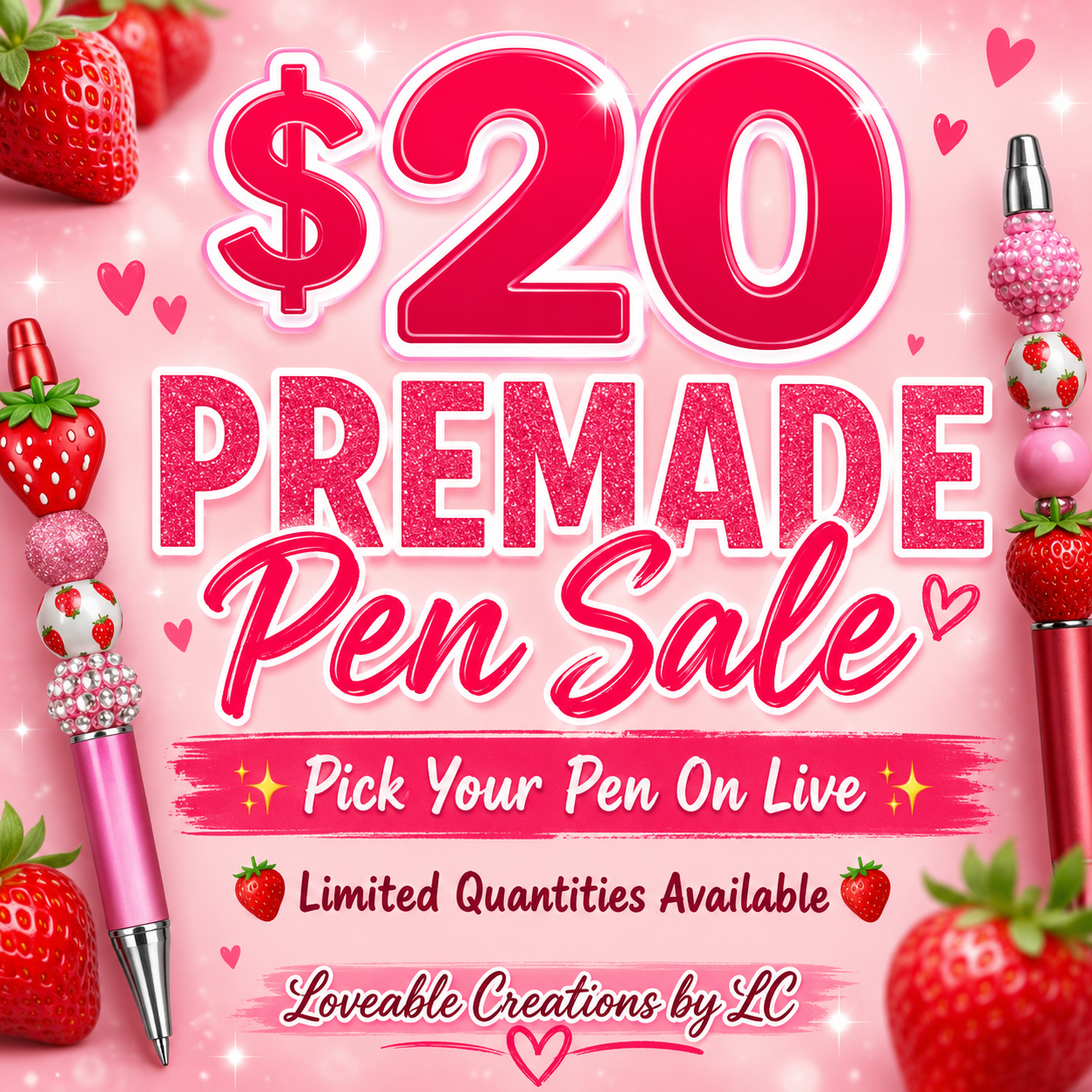 $20 premade pen sale